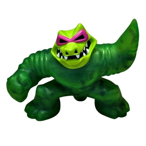 Heroes of Goo Jit Zu Green Gator Rock Jaw Stretchy Squishy Toy by Moose 4.5 Inch - Picture 1 of 7